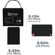 12V, 55Ah, INT Terminal, Replacement Battery Compatible with UPlus US12-55
