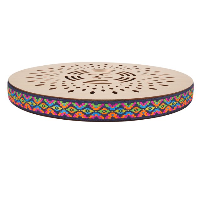 Tambour Océan, Double Usage 12 Pouces Tambour Coloré Tressé pour Réunion de Famille et d'Amis