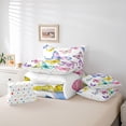 thumbnail image 5 of Homewish Dreamy Colorful Butterfly Bedding Comforter Set 7pcs, Fashion Watercolor Art Queen Bedding Sets, Teens Kids Boys Girls Reversible Queen Sheet Sets, Microfiber Bedroom Decor, 5 of 7