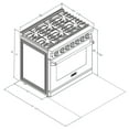 thumbnail image 7 of KOSTCH 36-in 6 Burners 6.0-cu ft Convection Oven 110V Freestanding Natural Gas Range (Black), 7 of 7