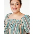 thumbnail image 4 of Joyspun Women's Puff Sleeve Gauze Sleep Top, Sizes S to 3X, 4 of 5