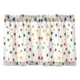 thumbnail image 7 of Yayeee Kitchen Curtains Tier Pair Light Filtering 27"x24" Rod Pocket Short Cafe Window Panel, Beige Stars, 7 of 7