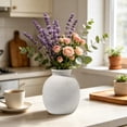thumbnail image 5 of Retro Ceramic Flower Vase Solid Base Planter Decorative Ornament for Living Room Table Floral Arrangement, 5 of 7
