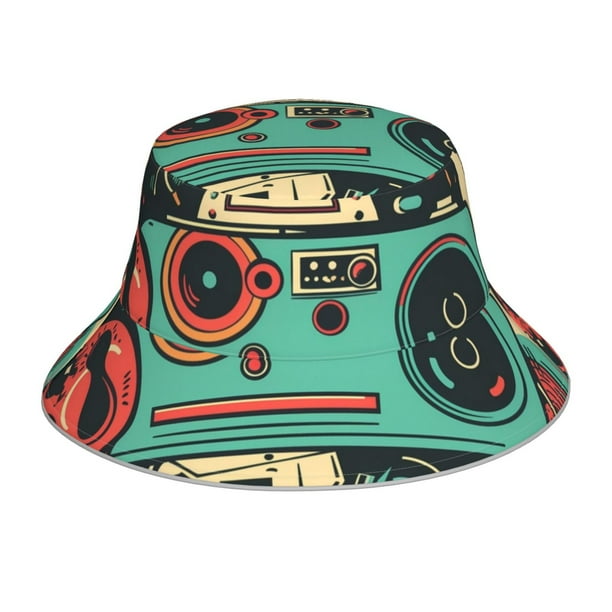 Balery Retro Pop Art Collage Sombreros para el sol para hombre y mujer, sombrero de pescador con UPF 50+