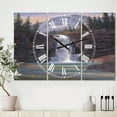 thumbnail image 2 of Designart 'Waterfall Mountain Afternoon' Large Traditional Wall Clock, 2 of 3