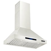 KOSTCH 30 inch Convertible Ducted Wall-Mount Range Hood, 600 CFM Kitchen Vent Hood with 3 Speed Exhaust Fan & LED Light, Kitchen Range Hood with Touchscreen Control Panel & Remote Control