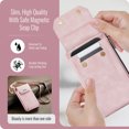 thumbnail image 6 of Dteck Phone Wallet Bag with Large Capacity Card Slots Cash Zipper Pocket, RFID Blocking Hand Strap and Crossbody Shoulder,Pink, 6 of 10