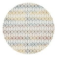 thumbnail image 3 of Unique Loom Matrix Trellis Collection Area Rug - Diamonds (8' Round Multi/Blue), 3 of 7