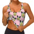 thumbnail image 4 of Naloa Panda Avocado Sports Bras for Women, High Support Bra with Removable Pads, Comfortable - Small, 4 of 9