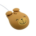 thumbnail image 3 of PloutoRich Wired Mouse Cute Animal Brown Bear Mouse Portable 1200DPI Optical USB Corded Mouse for Laptop PC Desktop Computer, 3 of 9
