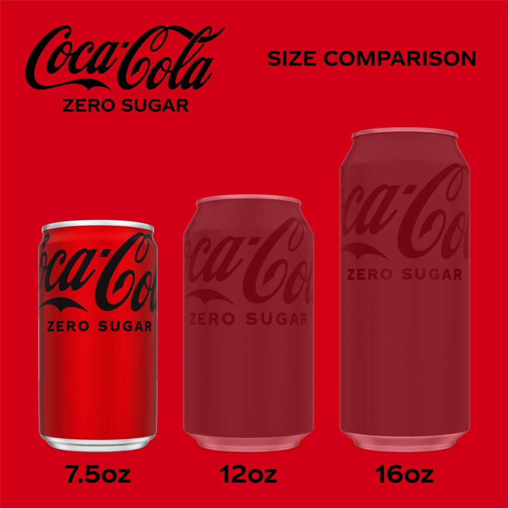 Coca-Cola Zero Sugar Soda Mini Cans 6 CT / 7.5 fl oz - 2 Box