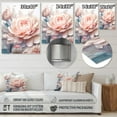 thumbnail image 4 of DESIGN ART Designart "Pink White Peonies Celebration" Floral Peony Metal Wall Art 12 in. wide x 20 in. high, 4 of 5