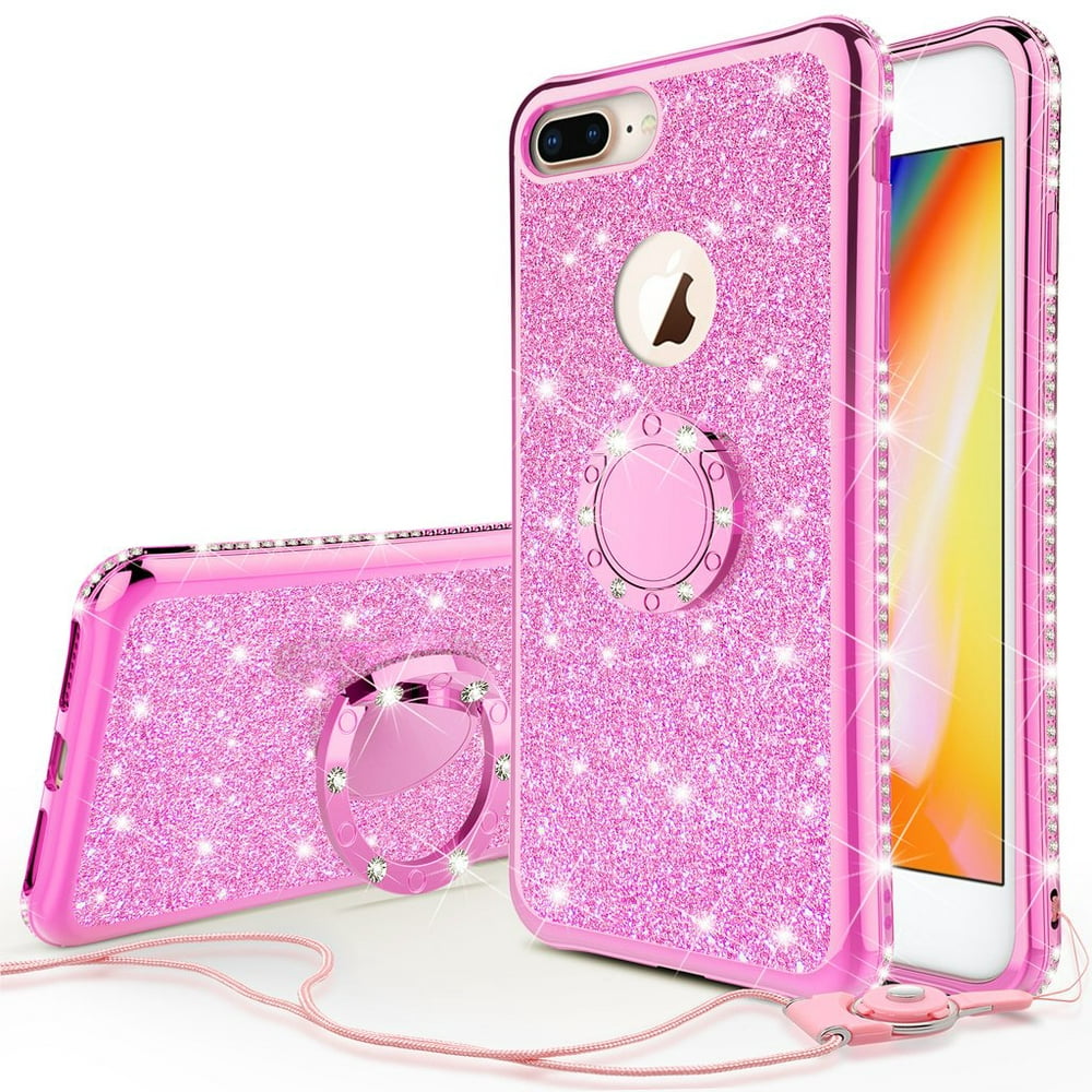 Apple Iphone 8 Case,Iphone 7 Case,Glitter Cute Phone Case Girls ...