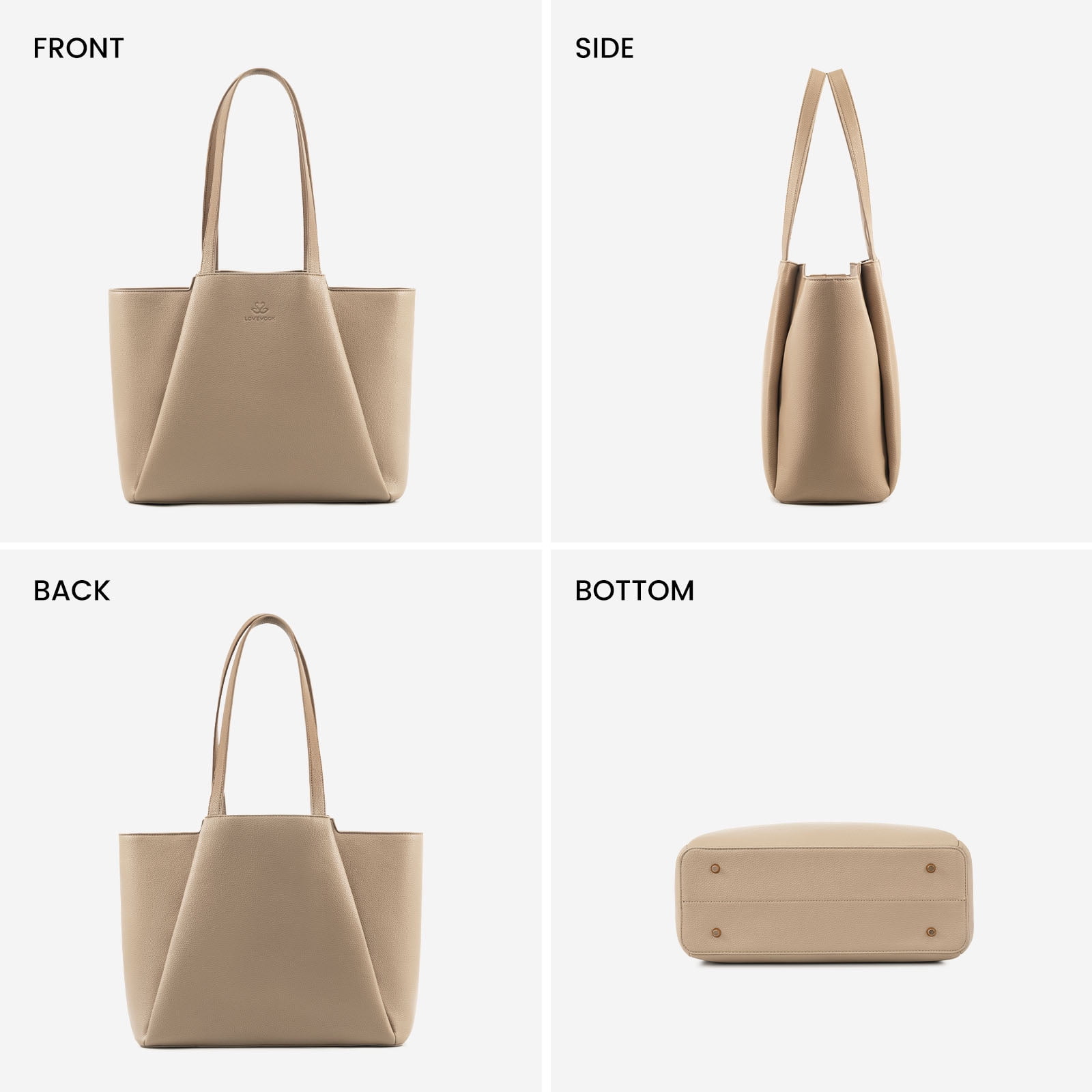 Lovevook Handbag Purses for Women,Large Work Tote Bag Briefcase Shoulder Bag for Women Fit 15.6 Inch Laptop with Clutch Bag