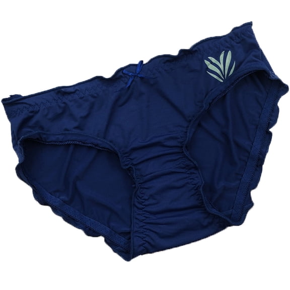 JDEFEG Women Panties Boy Cut Panties for Women Pack Womens Lce Silk Printing High Waist Bikini Brief Panties Lingerie Panties Women Underwear Polyester Blue One Size