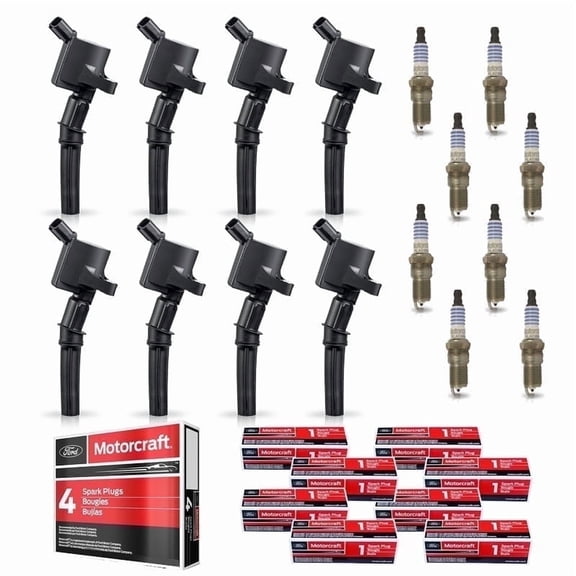 Set of 8 ISA Ignition Coils DG508 & 8 Motorcraft Spark Plugs SP479 Compatible with Ford 5.4L V8 DG472 DG457 DG491 Crown Victoria Expedition F-150 F-250 Mustang Lincoln Mercury