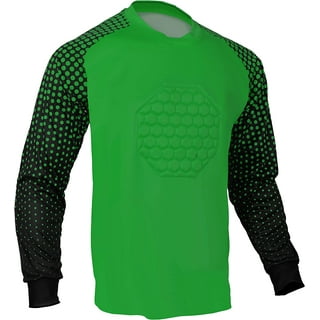 Kelme Men Padded Goalkeeper Jersey and Shorts, Youth Soccer Goalie Shirt Long Sleeve, Adult Keeper Uniform Kit Blue XL