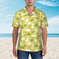 thumbnail image 4 of Balery Easter Bunny Print Men's Hawaiian Shirts Short Sleeve Beach Shirt Relaxed Fit Vacation Button Down Shirts-X-Large, 4 of 9