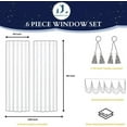 thumbnail image 2 of DL DREAMFIELD LINEN Jacquard Elegant Damask Beige Rod Pocket Curtains, 54” x 84” (2 Panels), 2 of 8