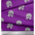 thumbnail image 3 of Soimoi Crepe Silk Fabric Leaves & Floral Block Decor Fabric Printed Yard 42 Inch Wide, 3 of 3