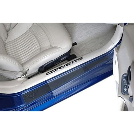 - Corvette Door Sill Ease Protectors : 1997-2004 C5 & Z06 (Clear w/Black Letters)