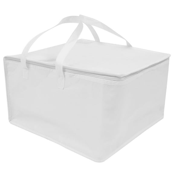 Mobestech White Thermal Food Bag with Heat Preservation for Pizza Takeout and Food Storage