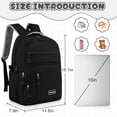 thumbnail image 2 of DAKIMOE School Backpack for College High Middle School Fashion Student Bag Teen Bookbag Laptop Backpack Women Travel Daypacks, 2 of 7