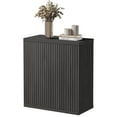 thumbnail image 4 of SICOTAS Modern Waveform Storage Cabinet – 31” Sideboard with Push-to-Open Doors, Honeycomb Structure, Adjustable Shelves for Living Room, Entryway and Dining Room, Dark Gray Alder, 4 of 10