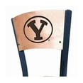 thumbnail image 2 of Holland Bar Stool  25 in. L038 - Black Wrinkle Brigham Young Swivel Bar Stool with Laser Engraved Back, 2 of 2