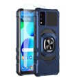 thumbnail image 6 of For TCL 30 5G Hybrid Dual Layer with Ring Stand Kickstand, Rugged Shockproof + Screen Protector Tempered Glass Protective Cover ,Xpm Phone Case [ Blue ], 6 of 10