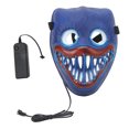 thumbnail image 1 of Máscara LED de Halloween iluminada aterradora juego de cosplay accesorios de fiesta para hombres mujeres niños niñas azul oscuro, 1 of 8