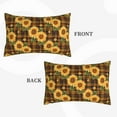 thumbnail image 2 of Balery Yellow Black Plaid Sunflower Bedding Queen Pillow Cases - Envelope Closure - Soft Brushed Microfiber Fabric - Shrinkage and Fade Resistant Pillow Cases-16"x24", 2 of 6
