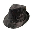 thumbnail image 2 of Sombrero bombín con lentejuelas, sombrero del 4 de julio para juegos de rol, carnavales de máscaras en playa Negro, 2 of 10
