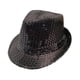 thumbnail image 2 of Sombreros de sol creativos Fedora con lentejuelas para viajes, juegos de rol, presentaciones en escenario al libre Negro, 2 of 8