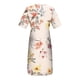 thumbnail image 4 of ICHUANYI Clearance Women's V-Neck Short Sleeve Dress Print Casual Dress With Pockets(Yellow, XXL) ICHUANYI WER2023081113566, 4 of 6