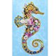 thumbnail image 1 of Cuadros Decorativos Kit de pintura de diamante 5D DIY Hipocampo Taladro de forma especial parcial (KA352) Likrtyny embutido en tela, 1 of 9