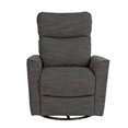 thumbnail image 2 of Second Story Home Soho Upholstered Swivel Glider- Dark Gray, 2 of 5