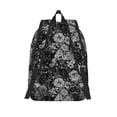 thumbnail image 2 of Picia Black Cats In A Garden Printed Canvas Daypack - Stylish and Durable Vintage Compact Backpack - Class, Work, Travel, or Laptop Bookbag,Organized Compartments-Medium, 2 of 6
