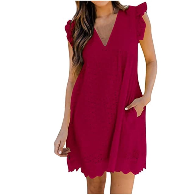 Vestidos Para Mujer Vestidos Casuales Moda Sólido Sin Mangas Cuello en V Ahueca Hacia Fuera Mini Cremallera Patchwork Bolsillo Mono Mameluco Odeerbi ODB152404