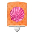 thumbnail image 1 of Carolines Treasures BB8243CNL Pink Sea Shell Orange Polkadot Ceramic Night Light, 1 of 1
