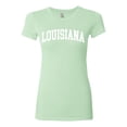 thumbnail image 2 of Wild Bobby State of Louisiana College Style Women Slim Fit Junior Tee, 2 of 6