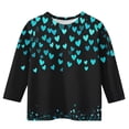 thumbnail image 3 of Bnwani Valentines Long Sleeve Toddler Shirt Crew Neck Casual Heart Printed Tops 3-4t, 3 of 4