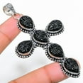 thumbnail image 2 of Natural Black Onyx Gemstone Handmade 925 Sterling Silver Pendant 3.47", 2 of 2