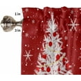 thumbnail image 5 of Red Christmas Tree Kitchen Curtain 2 Panels Tiers Curtains 24 Inch Length, Winter Balls Snowflake Xmas Tree Curtains Rod Pocket Curtains Window Drapes Treatment Window Cafe Curtains, 5 of 5