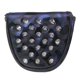 thumbnail image 4 of Funda protectora para cabeza de palo de golf con diseño de remaches y cierre magnético. Uñas plateadas, 4 of 9