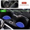 thumbnail image 3 of Yazoeia 4 PCS Bling Car Cup Coaster, 2.75 Inch Anti-Slip Anti-Scratch Cup Holder Insert Coaster, Sparkling Crystal Rhinestone Auto Cup Mat, Universal Interior Car Accessories (Dark Blue), 3 of 6