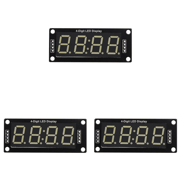 3uds. Módulo de pantalla LED TM1637, reloj de tubo incandescente de 7 segmentos, 0,56 pulgadas (blanco)