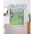 thumbnail image 2 of Blue Sea Turtle Waterfall Valances for Windows, Coastal Coral Summer Beach Nautical Kitchen Sheer Valance Curtains, Rod Pocket Elegant Swag Valances for Living Room Bedroom, 47.2"x38.5", 1 Panel, 2 of 8