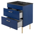 thumbnail image 5 of Sink Vanity Cabinet, Blue Black, Ceramic, Wood, Modern Contemporary, Hotel Bedroom Bathroom Master Suite Guest, 5 of 9