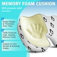 thumbnail image 5 of Premium Penguin Pattern Memory Foam Seat Cushion Ergonomic Chair Pad for Office Chair, Car, Airplane & Bleachers Sciatica, Tailbone Hip & Back Pain Relief - Chair Cushion for Long Office Workers., 5 of 5